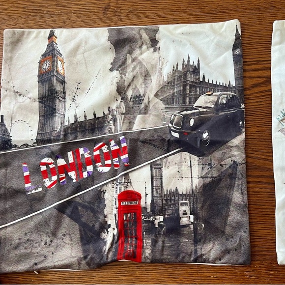Square 17”x17” pillow case LONDON - Picture 1 of 6